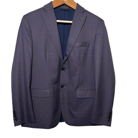 Indie Academia Professor Plaid Blazer Professor Preppy Teacher Grandpa Money 42R - Picture 4 of 8